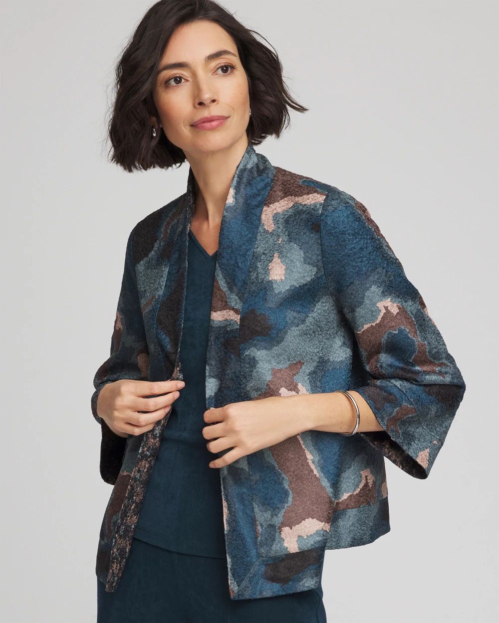 Travelers™ Collection Crystal Crushed Reversible Jacket | Chico's